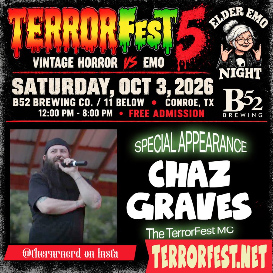 Chaz Graves, The TerrorFest MC. Special appearance at TerrorFest V.