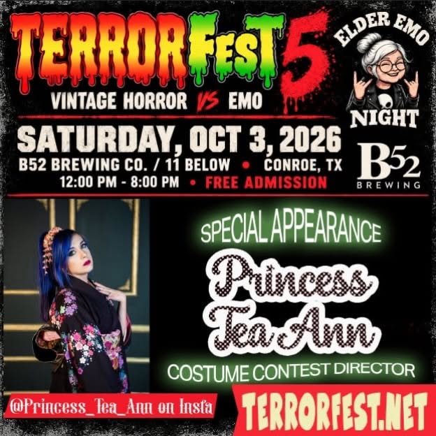 Princess Tea Ann, Costume Contest Director. Special appearance at TerrorFest V.