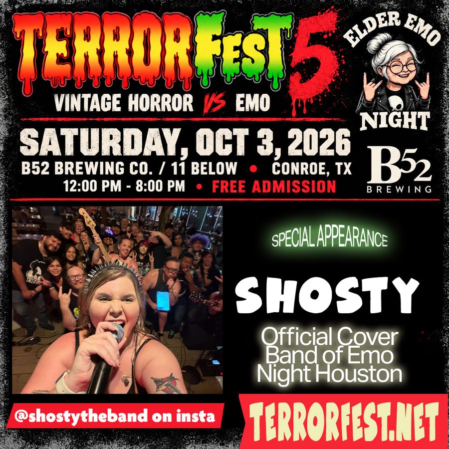 Shosty, Official Cover Band of Emo Night Houston. Special appearance at TerrorFest V.